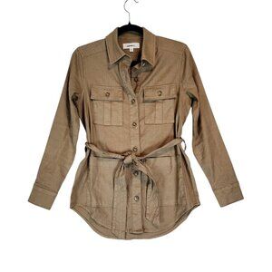 Evereve‎ Level 99 Emme Belted Utility Jacket Linen Lyocell Blend Eco Friendly XS